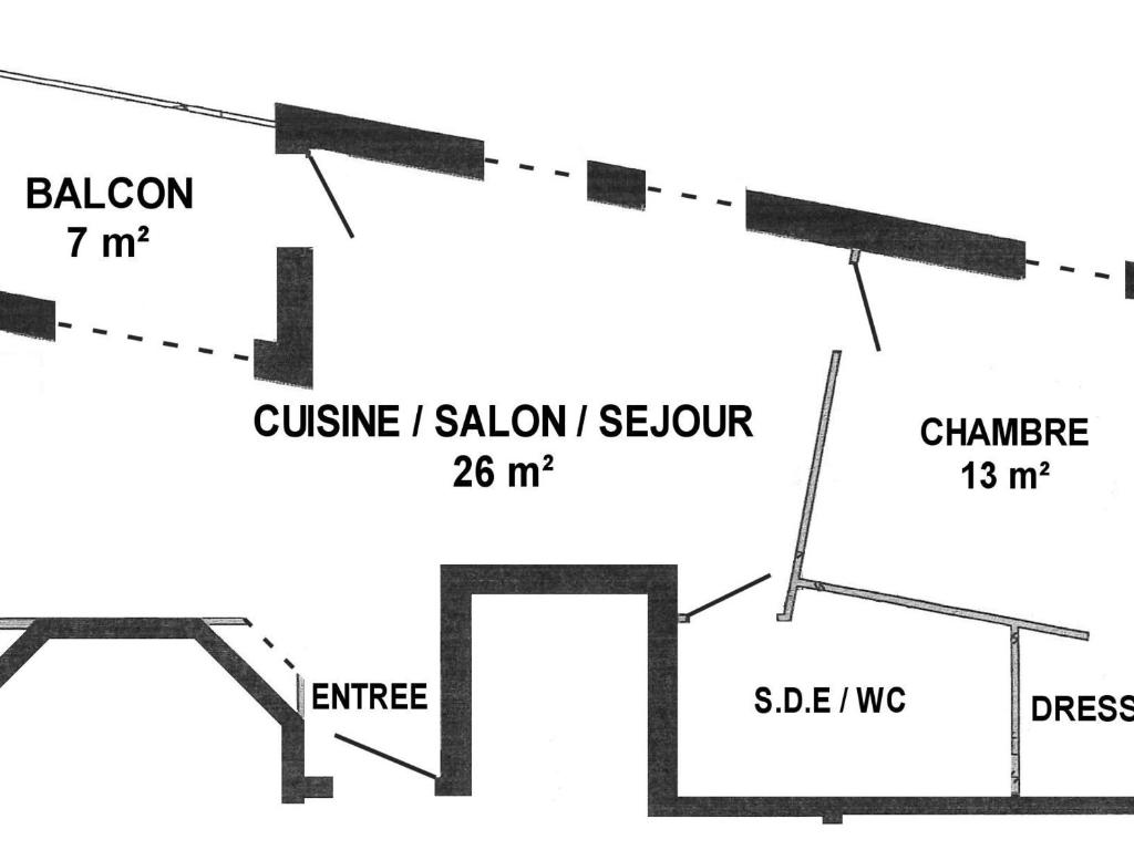 Plán poschodí v ubytovaní Appartement à Saint-Brevin-les-Pins avec Balcon et Parking - FR-1-306-1242