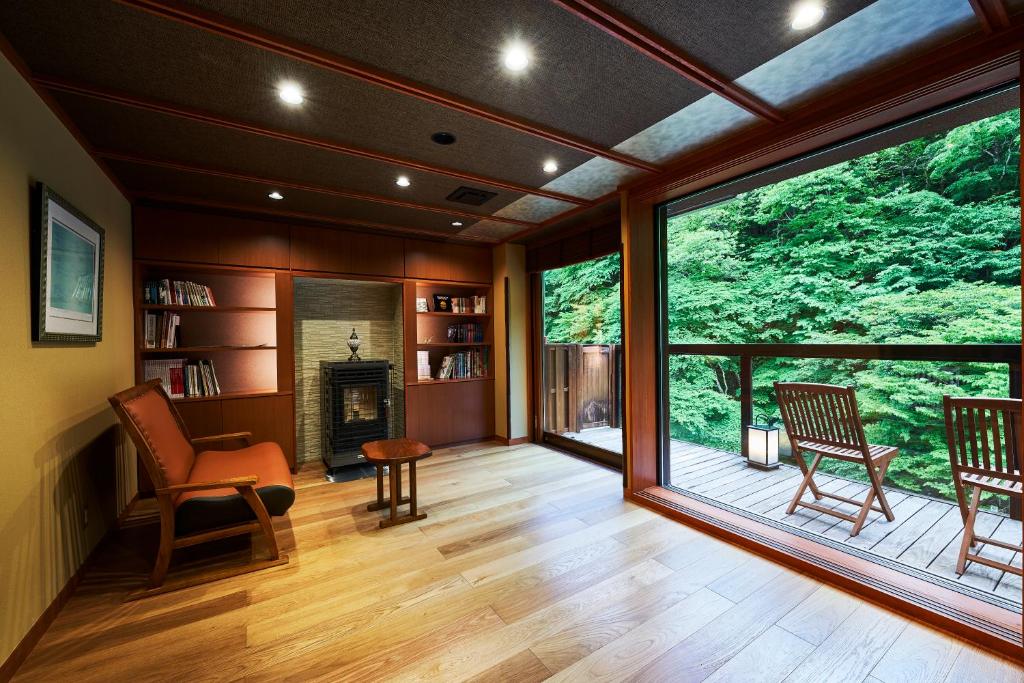 Posezení v ubytování Shima-Onsen Toshimaya