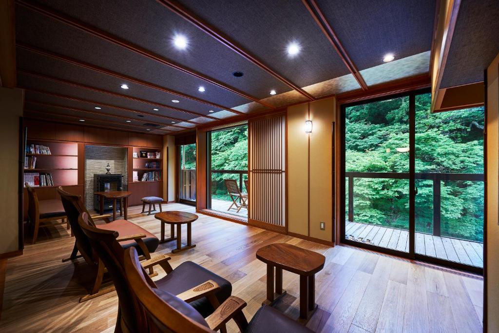 Posezení v ubytování Shima-Onsen Toshimaya