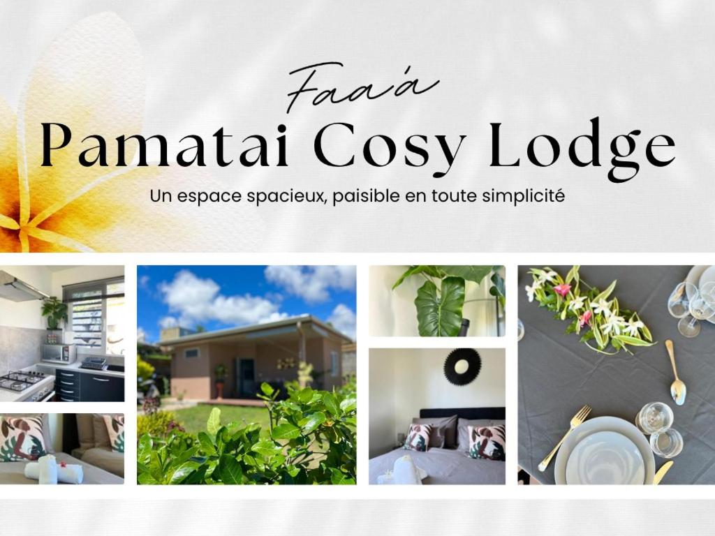 a collage of photos of a house at PAMATAI COSY LODGE in Faaa