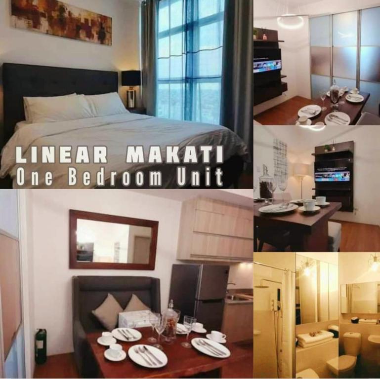 The linear makati tower 1 with 1 bedroom bathroom living room n
