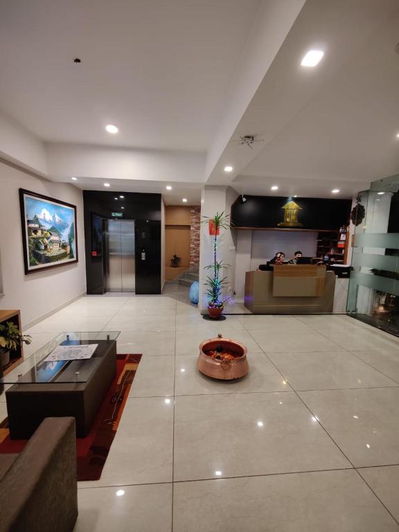 Posezení v ubytování Hotel Krishna Kathmandu