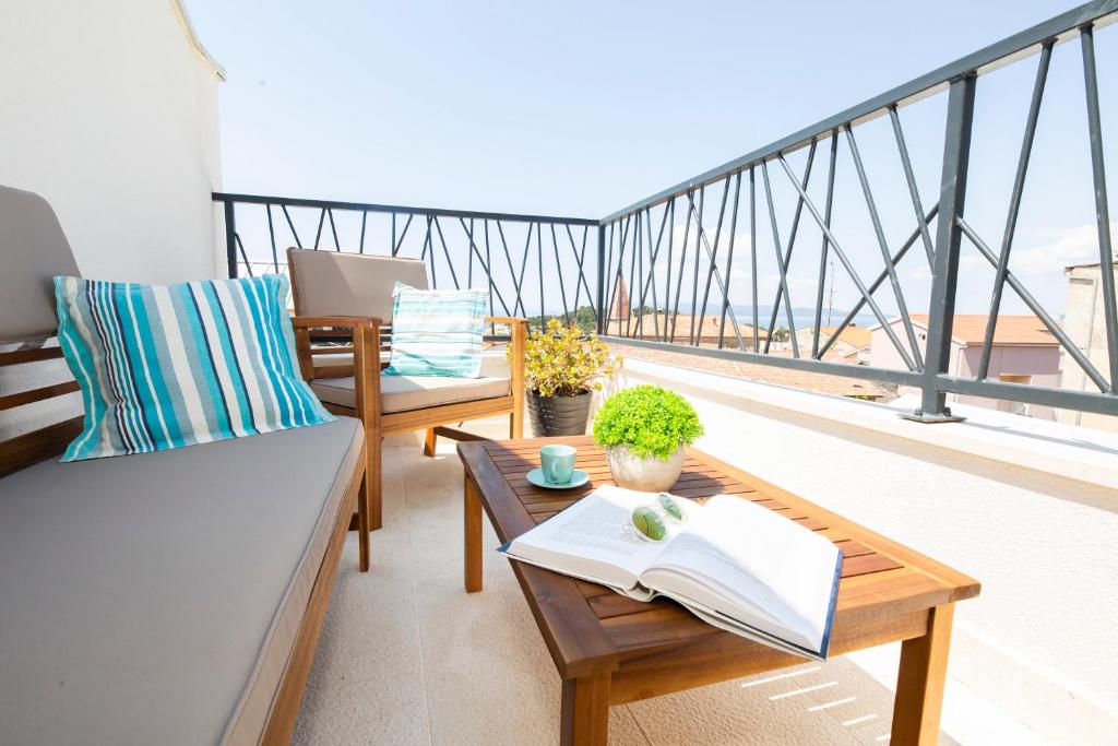 Балкон или терраса в The Jazz Makarska Apartment, Old town located,free parking
