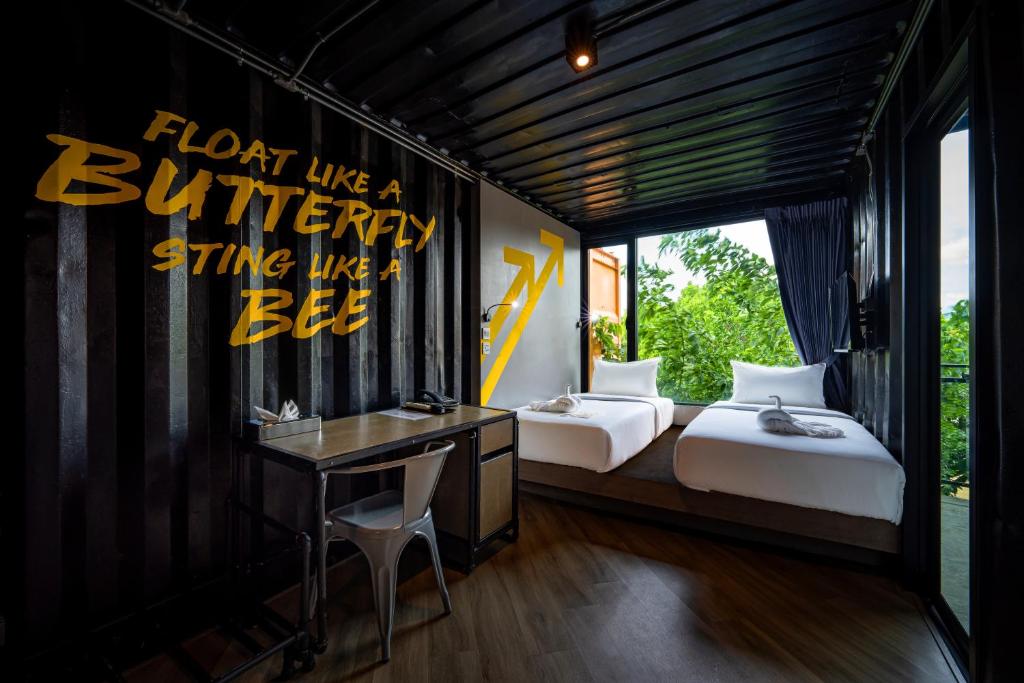 Postel nebo postele na pokoji v ubytování Hivetel