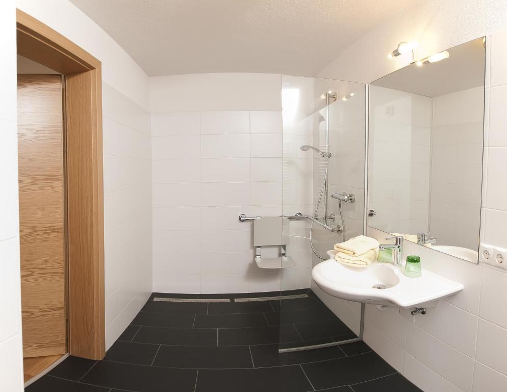 Koupelna v ubytování Hotel Kleißl