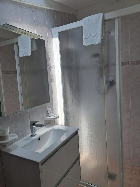 Koupelna v ubytování Hotel Ettoral