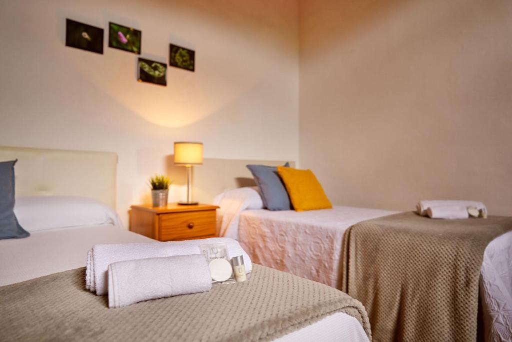 Postel nebo postele na pokoji v ubytování La Casa del Barranco