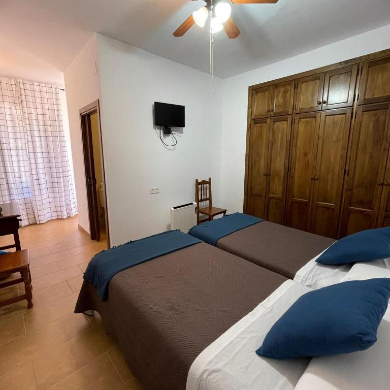 Posteľ alebo postele v izbe v ubytovaní Habitación rural en Posada Los Caballos