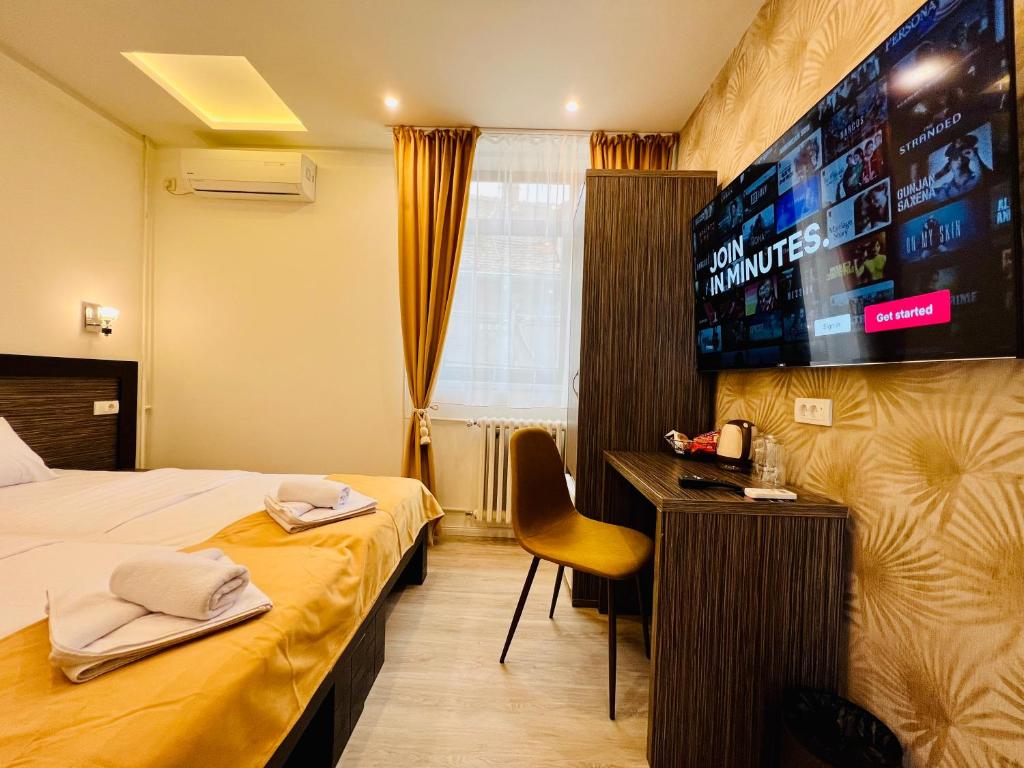 Postel nebo postele na pokoji v ubytování Side One Design Hotel Garni
