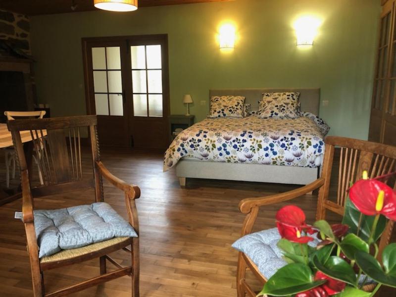 Posteľ alebo postele v izbe v ubytovaní Chambre d’hôtes de Curières