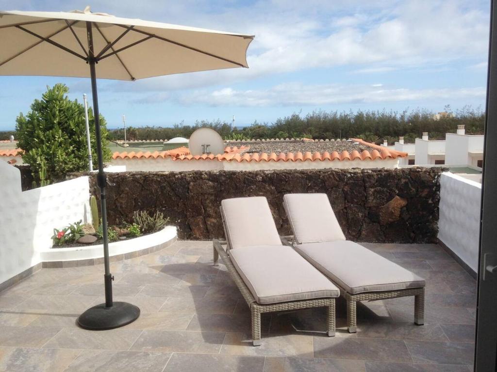 Balkón nebo terasa v ubytování Schönes Apartment in Costa Calma Fuerteventura
