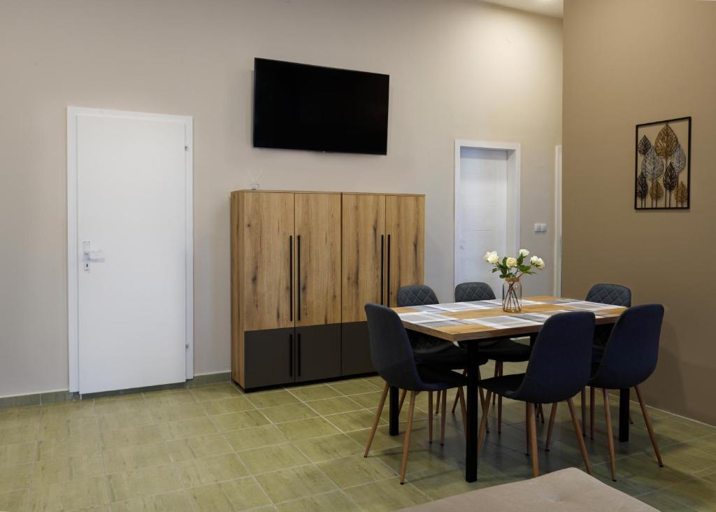 TV a/nebo společenská místnost v ubytování Vila Bor apartmani