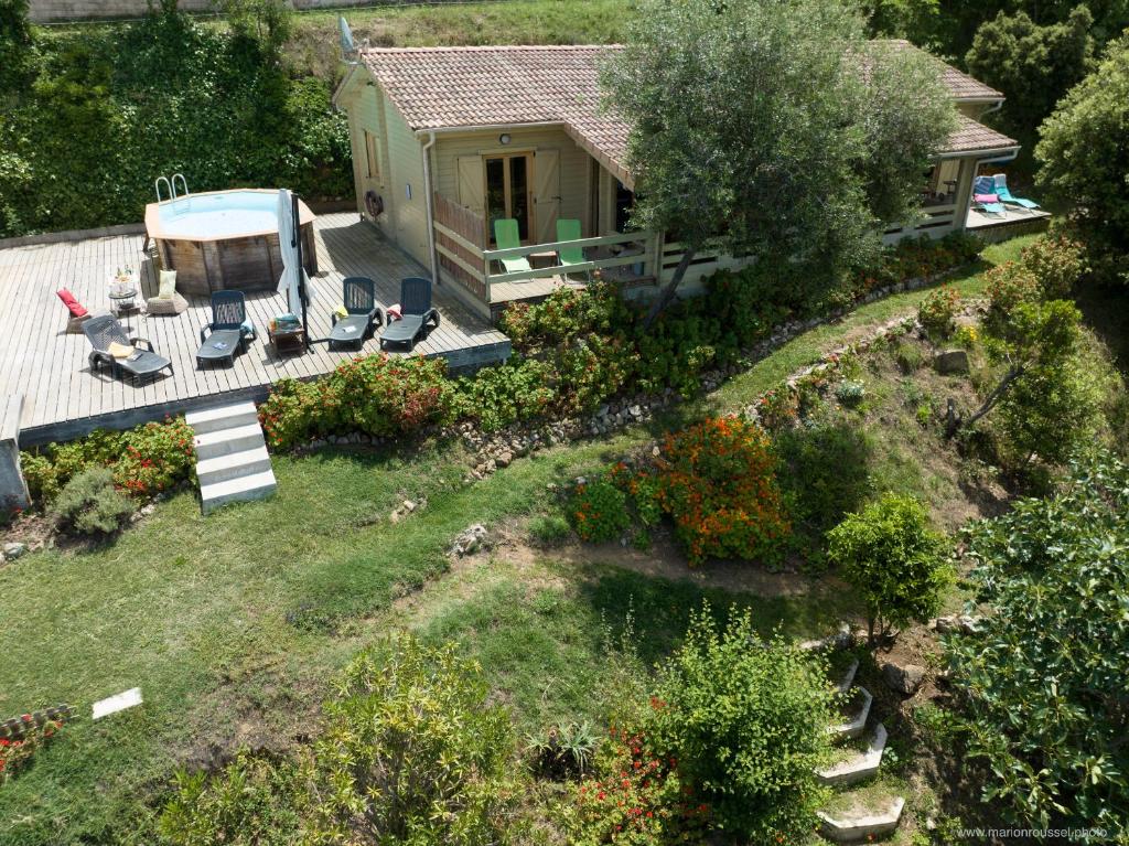 Zahrada ubytování Les Terrasses de Scaglioli