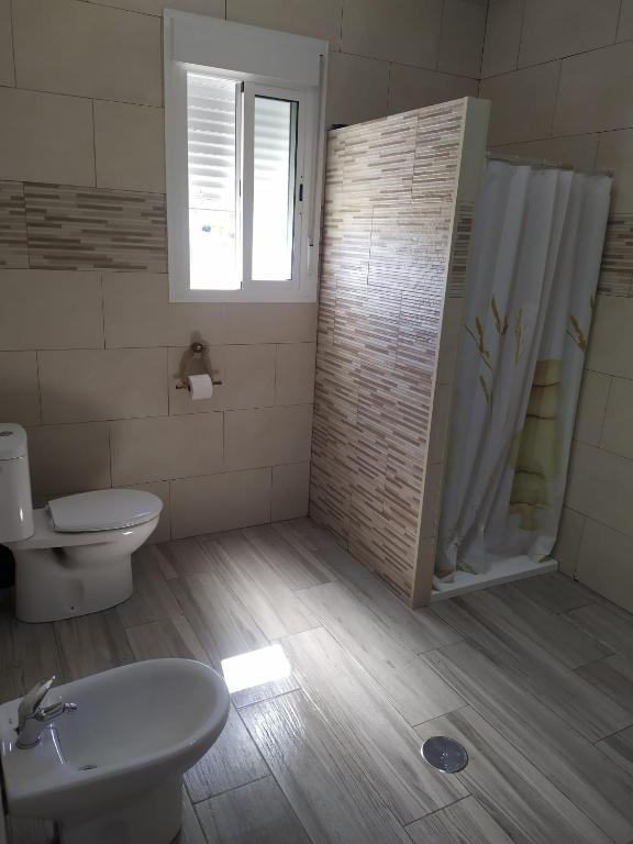 Koupelna v ubytování Casa la Alberca