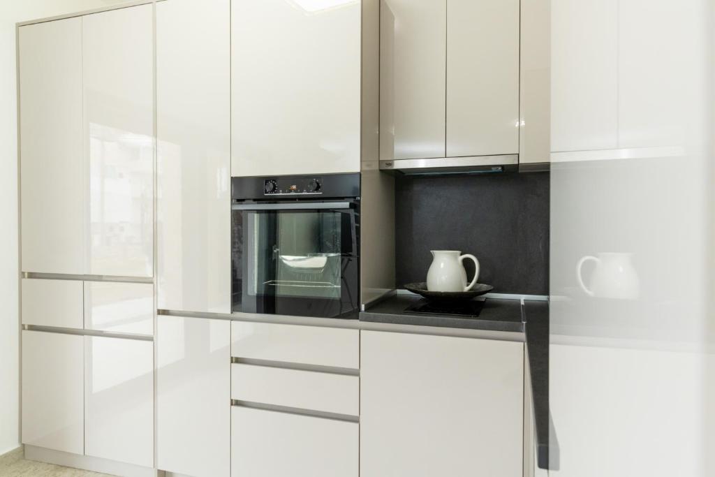 Kuchyň nebo kuchyňský kout v ubytování Lira Suites