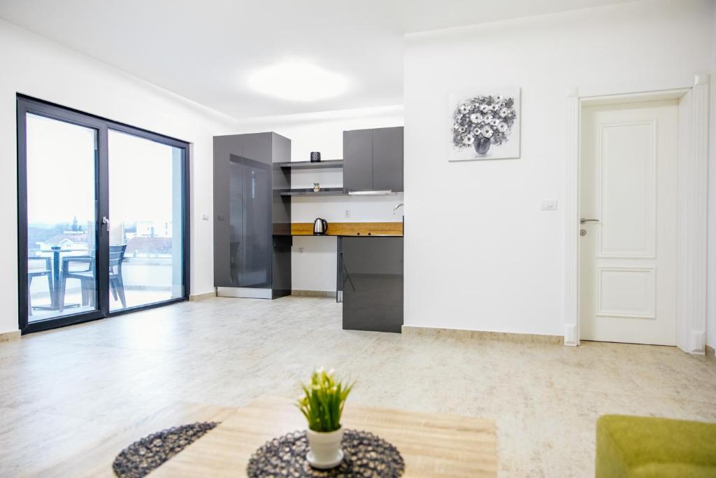 Kuchyň nebo kuchyňský kout v ubytování Lira Suites