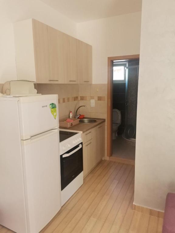 Kuchyň nebo kuchyňský kout v ubytování MarBis Apartmani near the sea