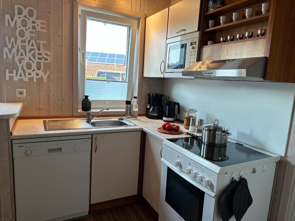 Kuchyň nebo kuchyňský kout v ubytování Nordseeperle-Ferienhaus
