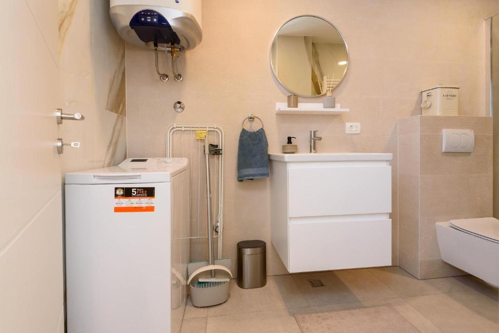 Koupelna v ubytování Apartmani Boras