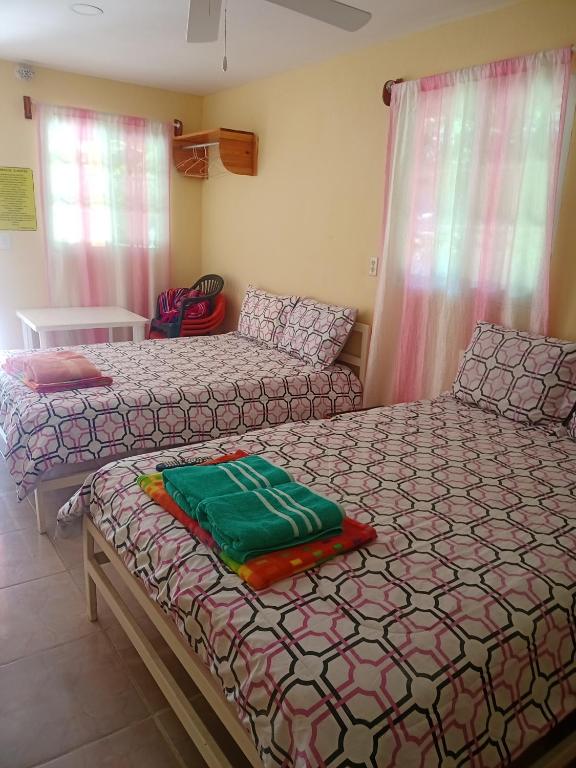Postel nebo postele na pokoji v ubytování Cabañas El Valle