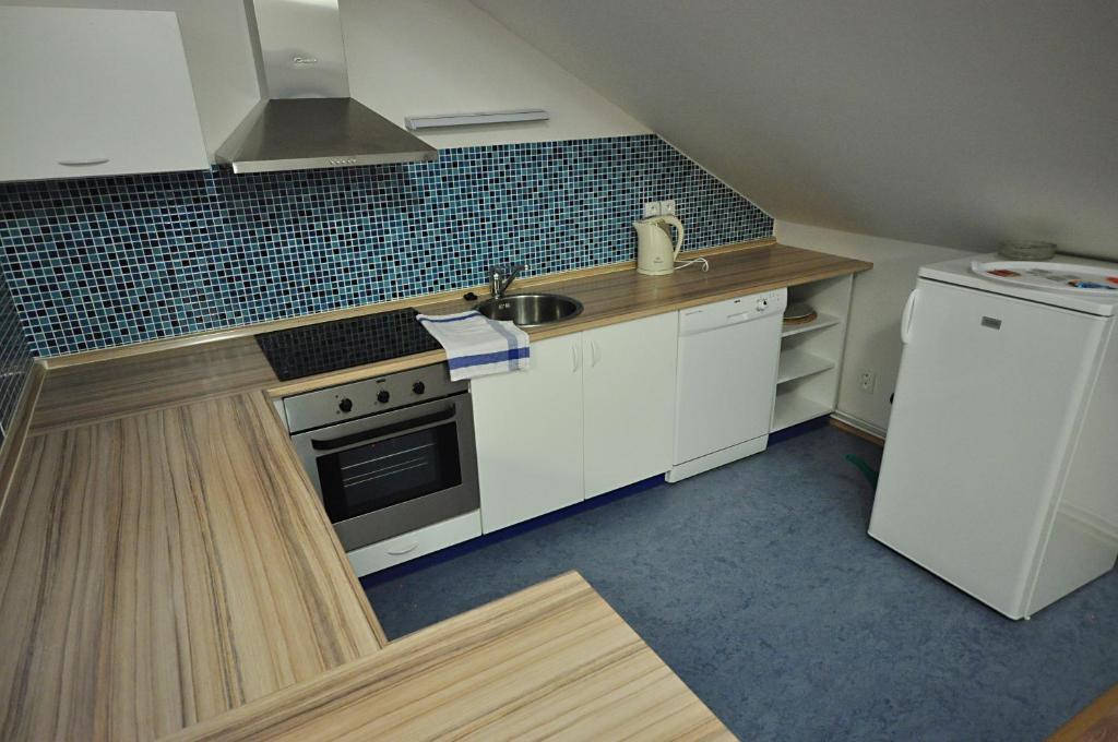 Köök või kööginurk majutusasutuses Apartmány Batelov