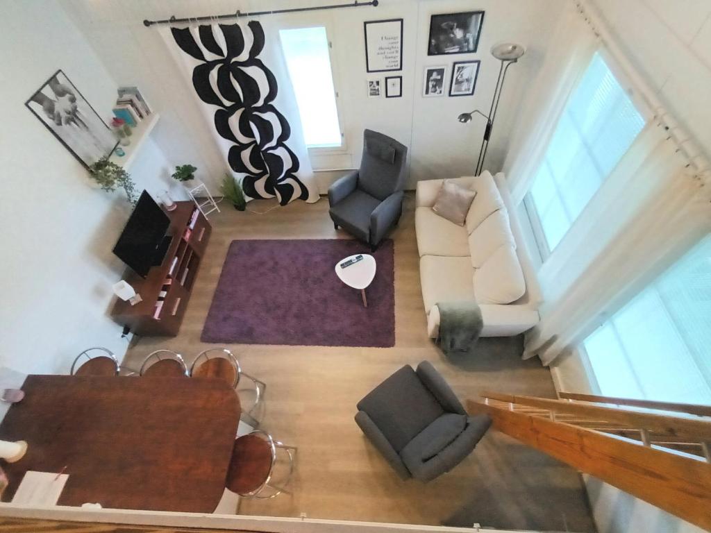 Posezení v ubytování Koivukuja Apartment