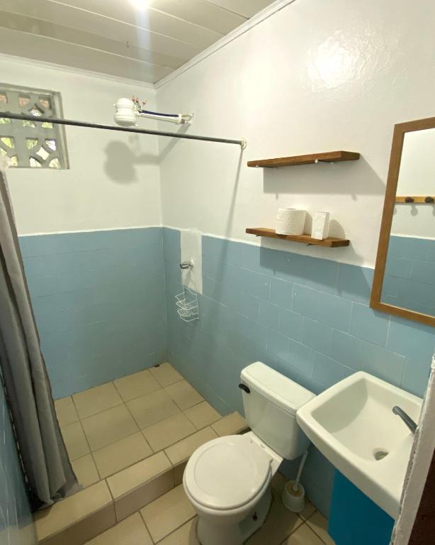 Koupelna v ubytování Cabinas Cahuita