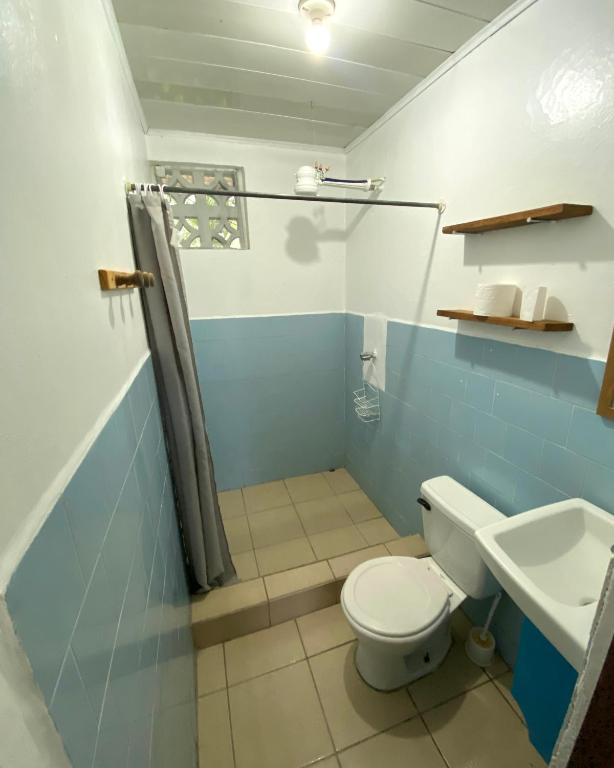 Koupelna v ubytování Cabinas Cahuita