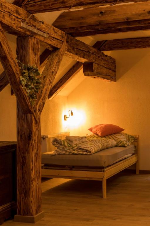 Posteľ alebo postele v izbe v ubytovaní K2 Brunnen Haus
