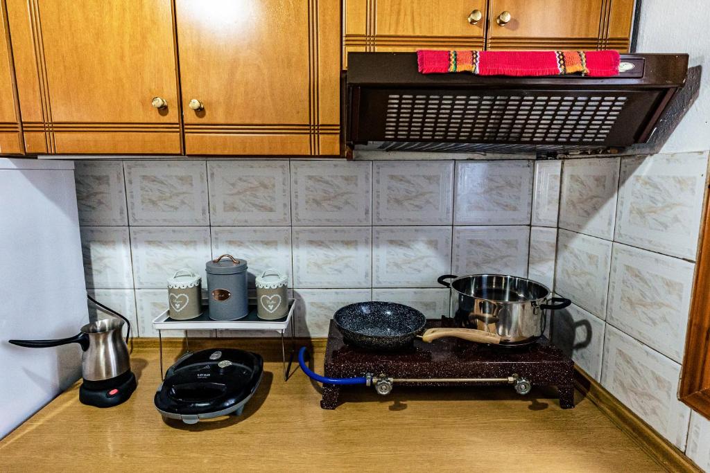 Kuchyň nebo kuchyňský kout v ubytování Halatsogiannis Mansion