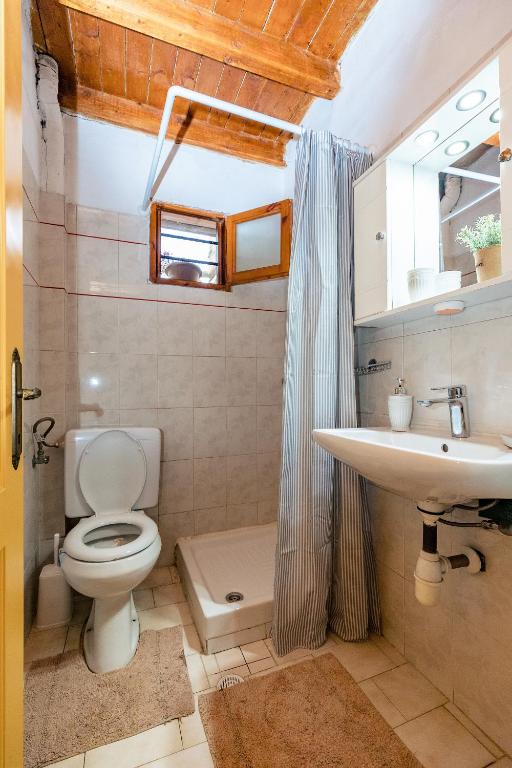 Koupelna v ubytování Halatsogiannis Mansion
