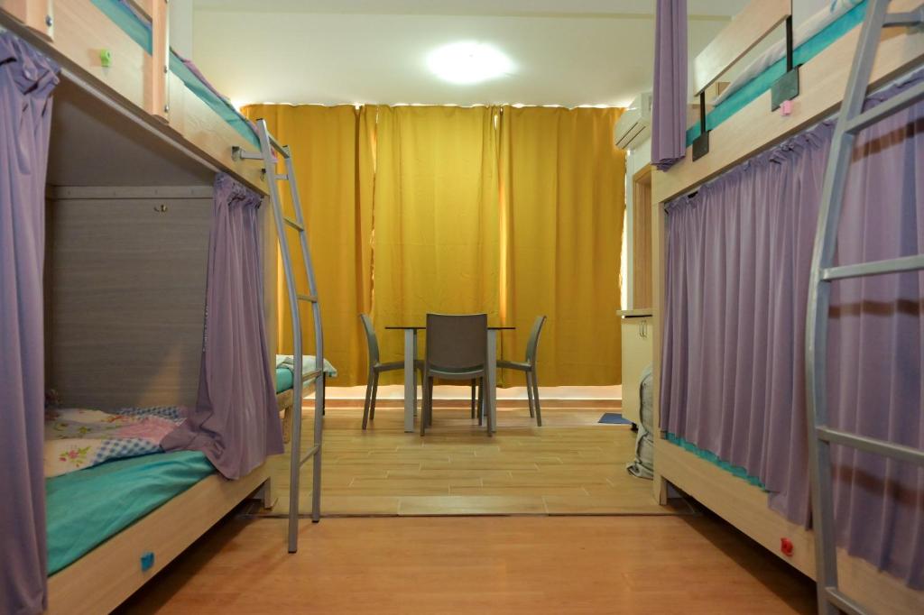 Postel nebo postele na pokoji v ubytování Skopje Hostel