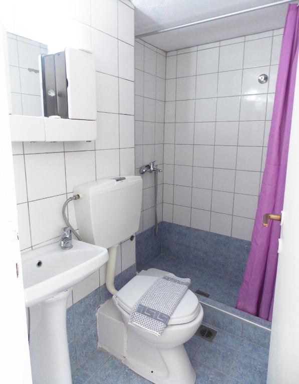 Koupelna v ubytování Hotel Sgouridis