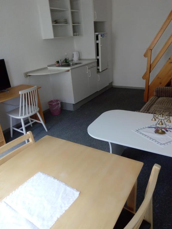 Kuchyň nebo kuchyňský kout v ubytování Hotel Gedser Apartments
