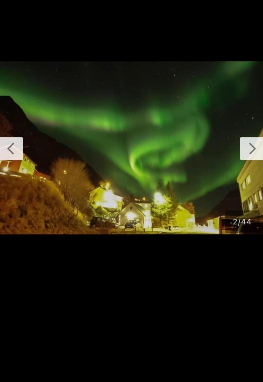 an image of the northern lights in the sky at Senja Villa in Gryllefjord