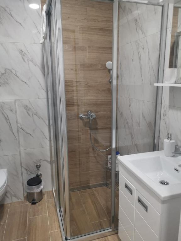 Koupelna v ubytování Spa Koncept-Apartmani