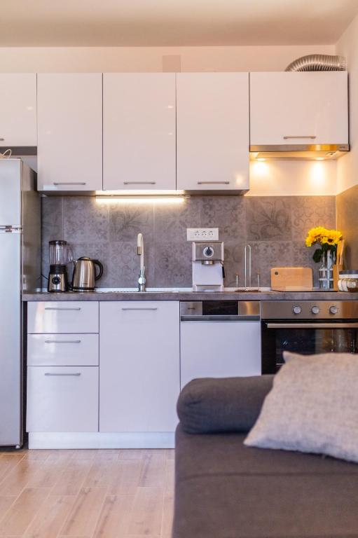 Kuchyň nebo kuchyňský kout v ubytování Apartment I&M
