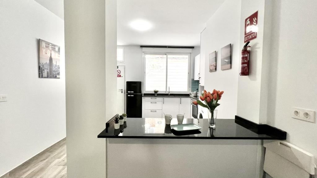 Kuchyňa alebo kuchynka v ubytovaní Los Tilos Suites-Vialia
