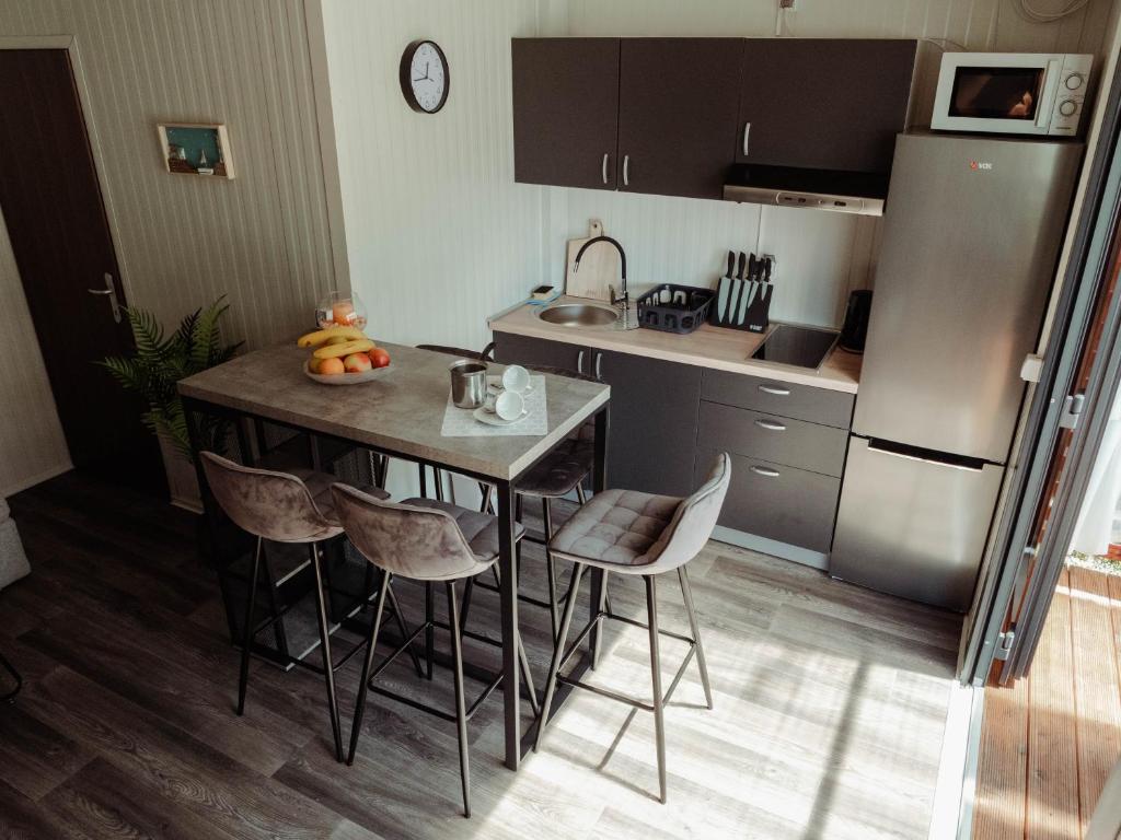 Kuchyň nebo kuchyňský kout v ubytování Mobile home Amfora
