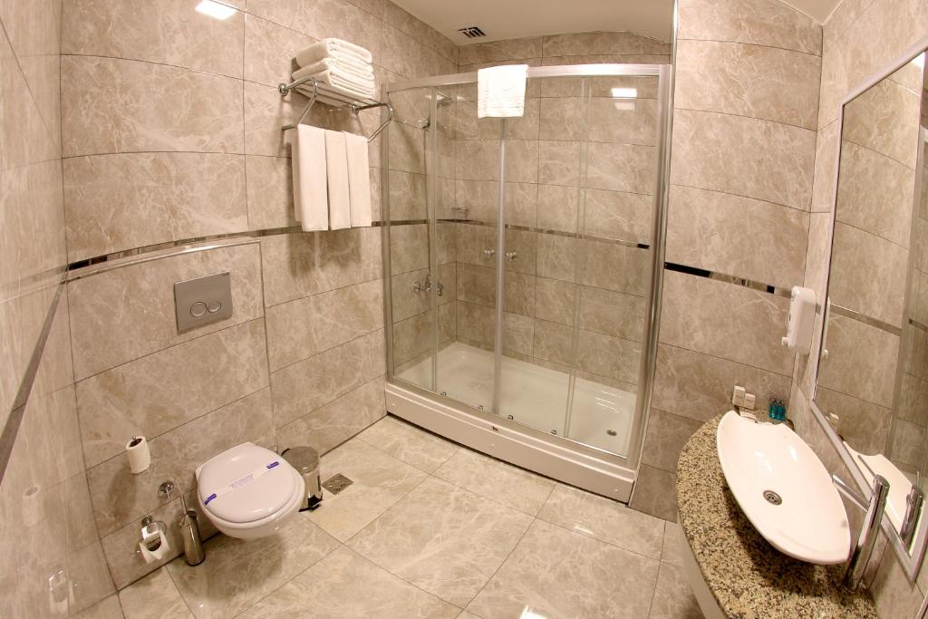 Koupelna v ubytování Seckin Hotel