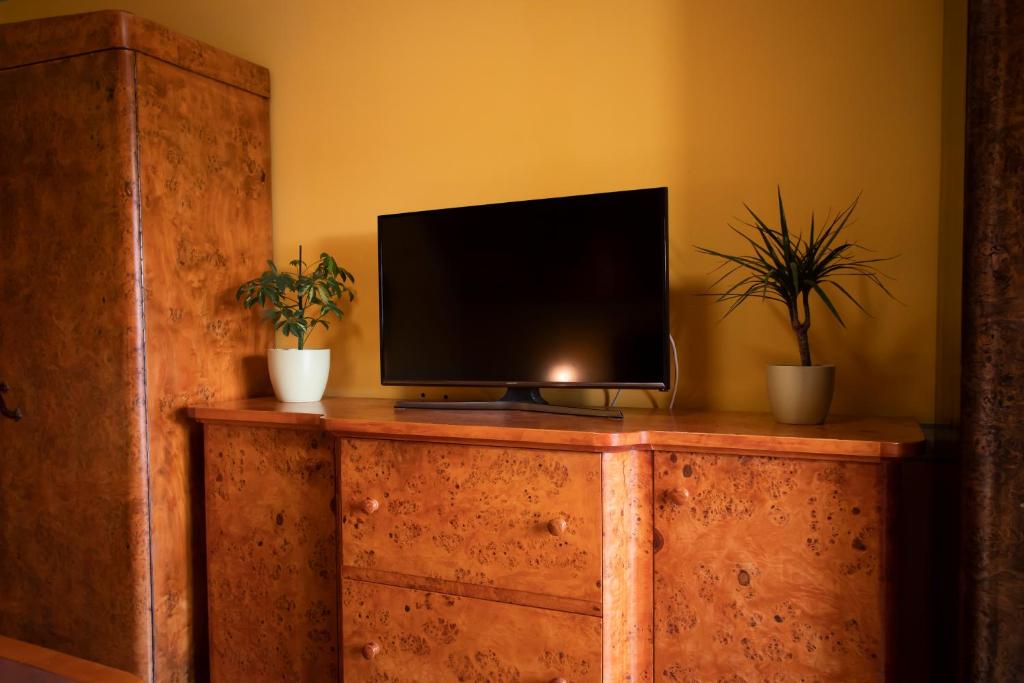 Televízia a/alebo spoločenská miestnosť v ubytovaní Farkas Guesthouse