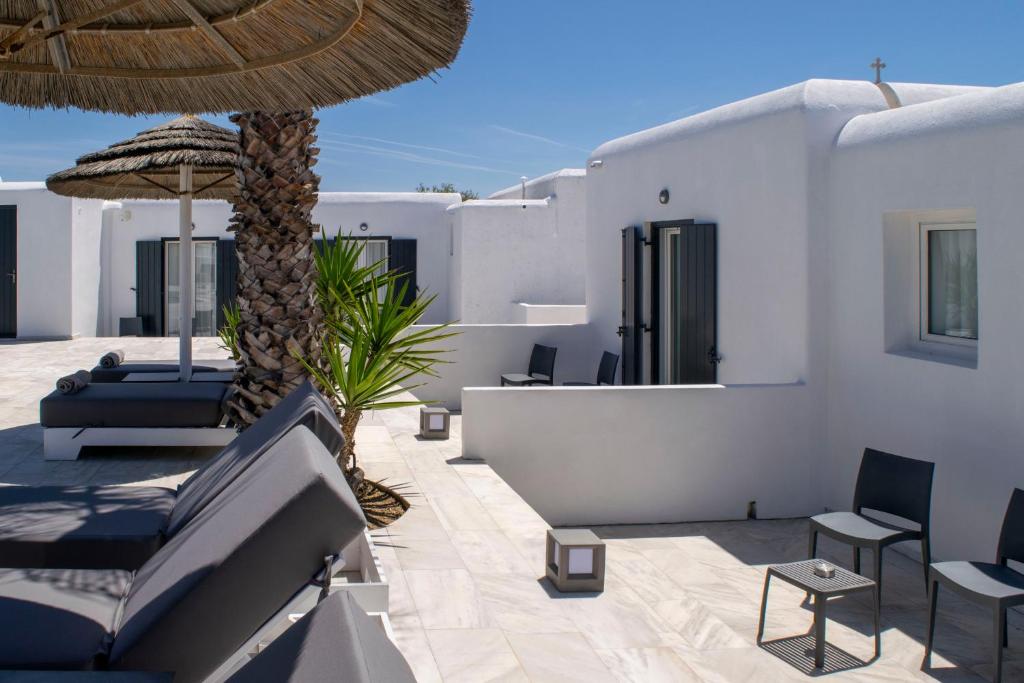 Balkón nebo terasa v ubytování Giannoulaki Resort