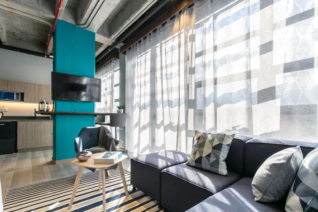 Posezení v ubytování Factory Lofts Hotel