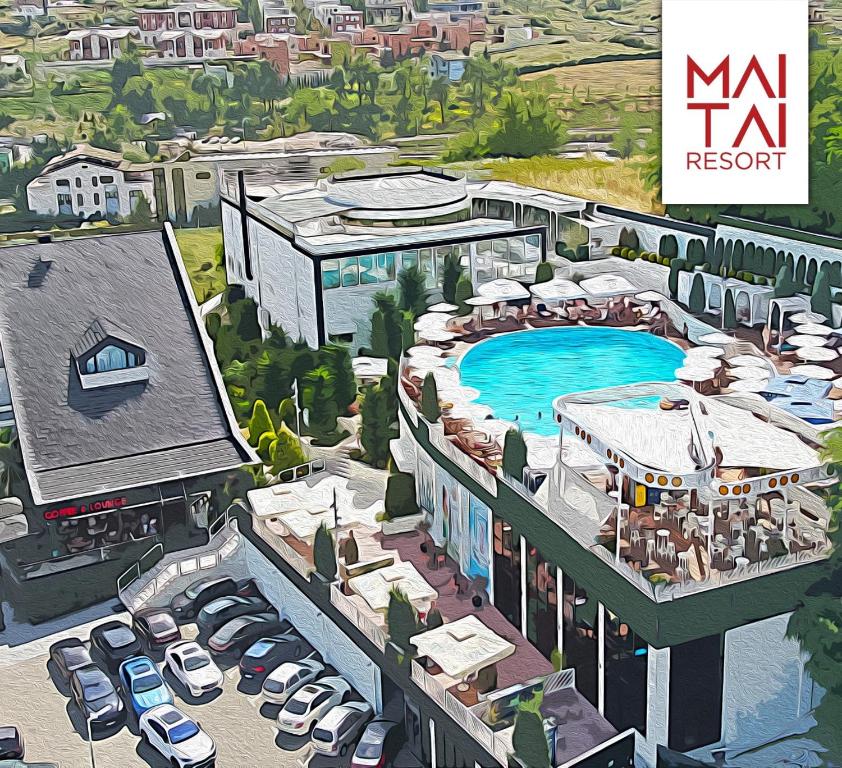 an image of a rendering of a resort with a swimming pool at Mai Tai Resort in Tirana