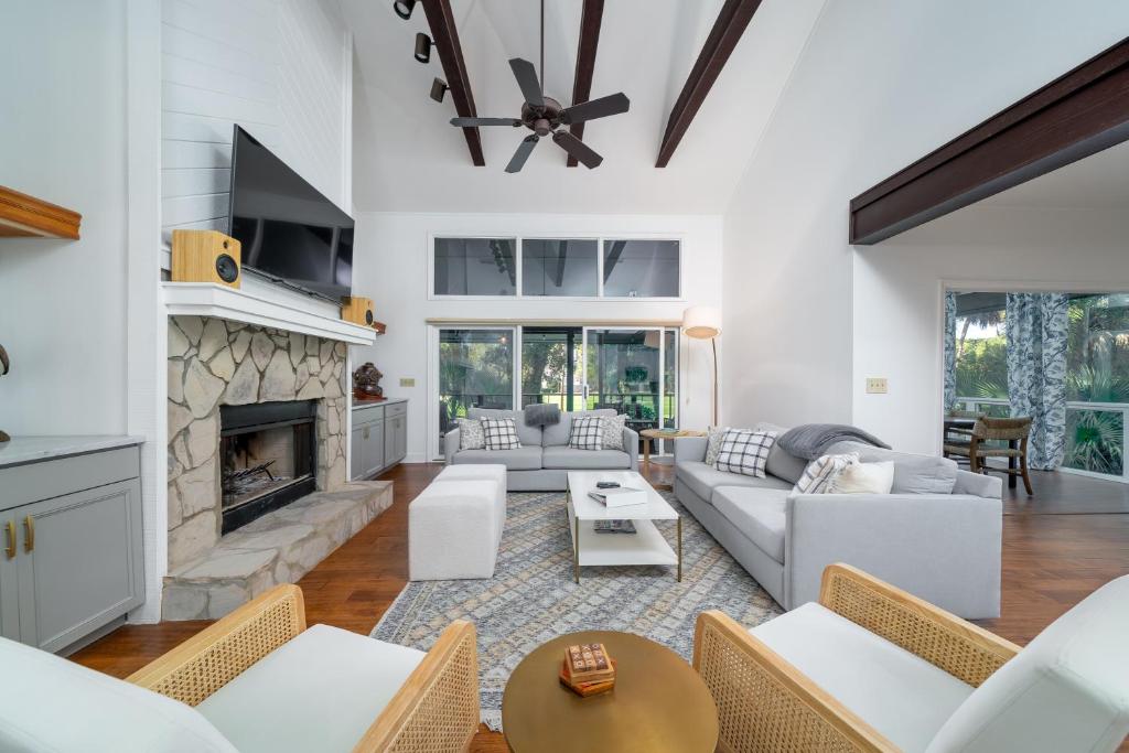 Posezení v ubytování 2728 Seabrook Island Road