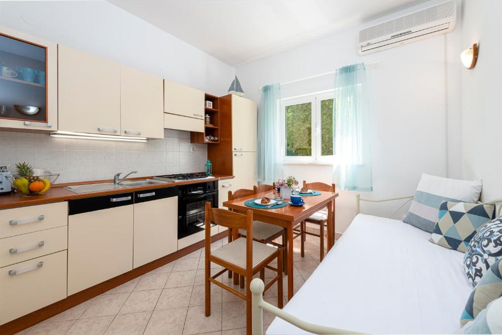 Kuchyň nebo kuchyňský kout v ubytování Apartments Mirjana Mljet