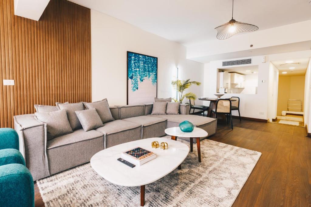 Posezení v ubytování LOFTS by ELEGANT