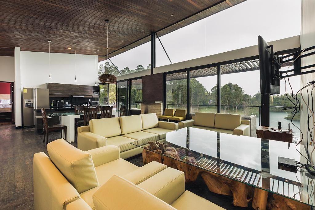 Posezení v ubytování Luxé Cabañas