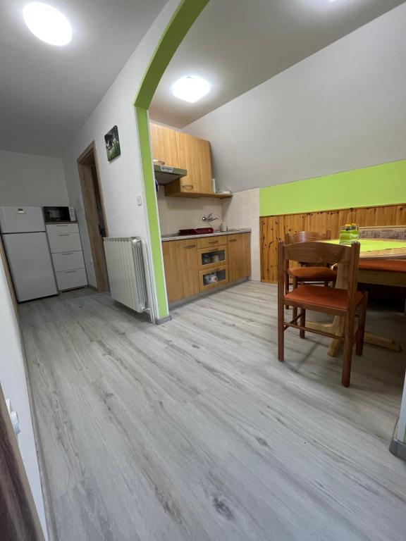 Kuchyň nebo kuchyňský kout v ubytování Apartmaji in Sobe Cuder