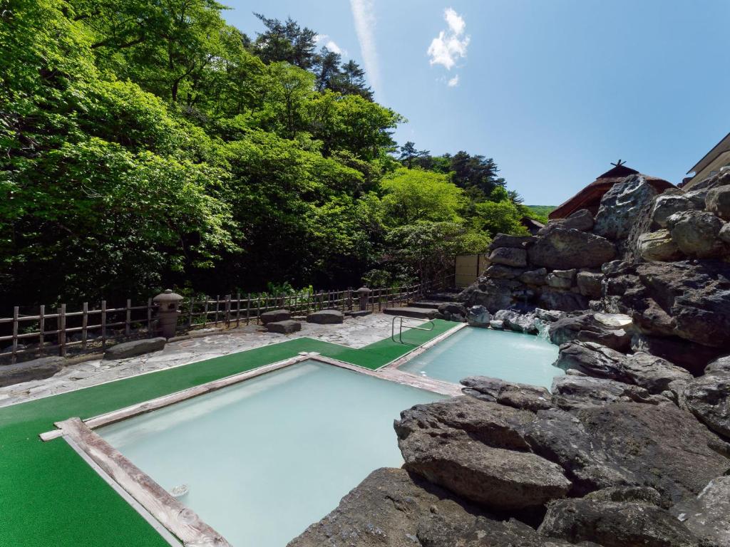 Bazén v ubytování Ryokan Tamagoyu nebo v jeho okolí